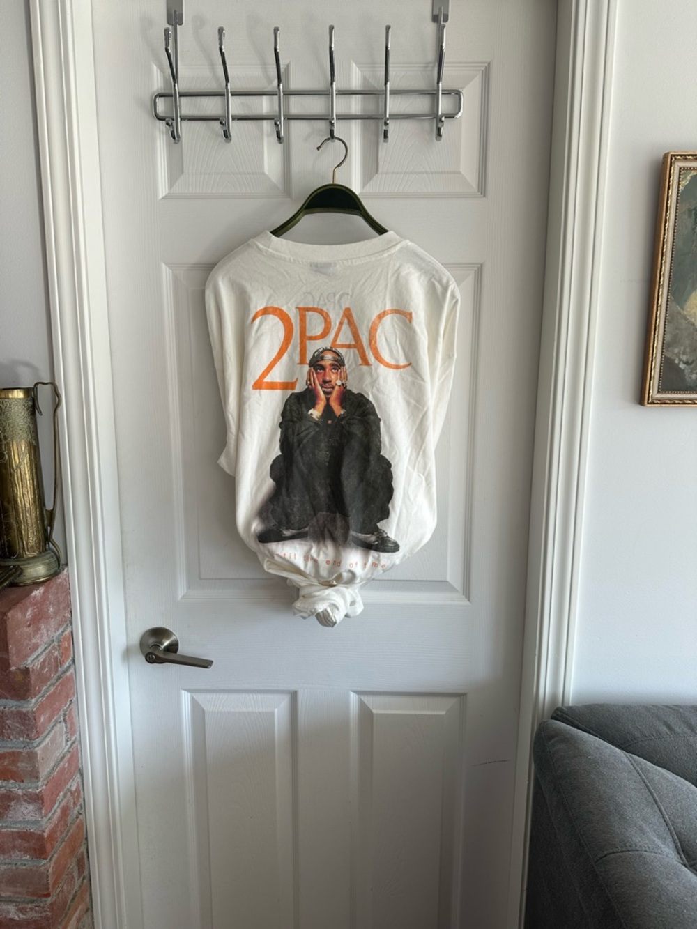 2PAC Graphic Oversized Tee with Orange Logo